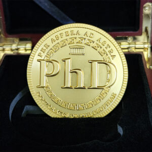 Doctorum's PhD Coin is the Ultimate gift for the PhD in your life. Whether celebrating a new PhD program graduate or honoring the seasoned Doctor,. Excellent Birthday or Christmas gift as well.