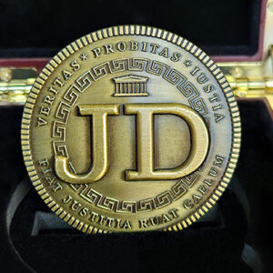 The JD Coin is a remarkable tribute and an exceptional gift for the JD in your life. Whether celebrating a new law school graduate or honoring a seasoned legal eagle, this unique creation is sure to make a lasting impression.